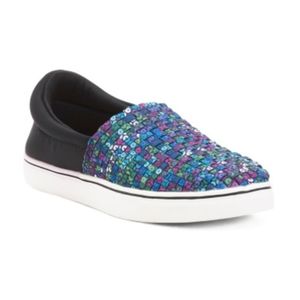 Bernie Mev Ofelila Black Slip on Loafers Shoes Size 39 (8.5) New